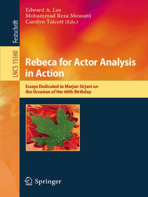 cover image of Rebeca for Actor Analysis in Action